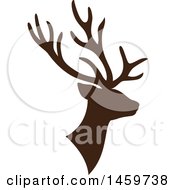 Poster, Art Print Of Brown Silhouetted Reindeer