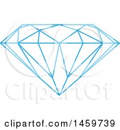 Poster, Art Print Of Faceted Blue Diamond
