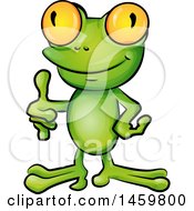 Poster, Art Print Of Cartoon Frog Giving A Thumb Up