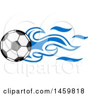 Poster, Art Print Of Soccer Ball With Honduran Flag Flames