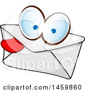 Clipart Of A Cartoon Envelope Character Royalty Free Vector Illustration by Domenico Condello