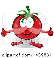 Poster, Art Print Of Cartoon Tomato Mascot Giving Two Thumbs Up