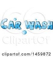 Clipart Of A Car Wash Text Design Royalty Free Vector Illustration by Domenico Condello