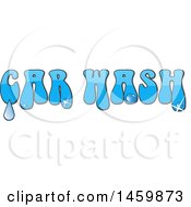 Clipart Of A Car Wash Text Design Royalty Free Vector Illustration by Domenico Condello