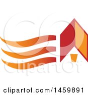 Poster, Art Print Of Gradient Red And Orange House