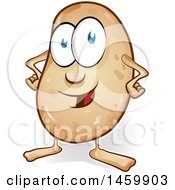 Clipart Of A Cartoon Potato Character Royalty Free Vector Illustration by Domenico Condello