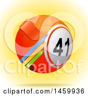 Poster, Art Print Of 3d Bingo Or Lottery Ball With Arrows