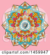 Poster, Art Print Of Colorful Mandala Design On Pink