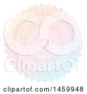 Poster, Art Print Of Gradient Colorful Mandala Design On White
