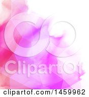 Clipart Of A Pink Geometric Watercolor Background Royalty Free Vector Illustration
