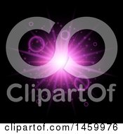 Clipart Of A Purple Burst On Black Royalty Free Vector Illustration