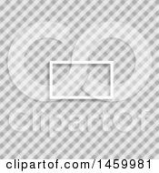 Poster, Art Print Of Blank Frame On A Grayscale Diagonal Checker Pattern