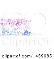 Clipart Of A Pixel Website Banner Cover Design Royalty Free Vector Illustration by KJ Pargeter