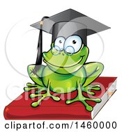 Poster, Art Print Of Professor Frog On A Book