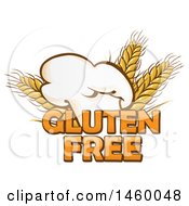 Toque Chef Hat And Gluten Free Text With Wheat