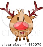 Poster, Art Print Of Christmas Reindeer With A Red Nose