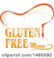 Clipart Of A Toque Chef Hat And Gluten Free Menu Text Royalty Free Vector Illustration by Domenico Condello
