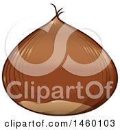 Clipart Of A Hazelnut Royalty Free Vector Illustration
