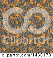 Clipart Of A Background Of A Forest Pattern Royalty Free Vector Illustration
