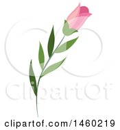 Clipart Of A Pink Flower Royalty Free Vector Illustration