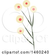 Clipart Of A Plant With Yellow Berries Royalty Free Vector Illustration