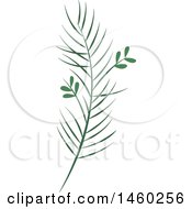Clipart Of A Branch With Leaves Royalty Free Vector Illustration