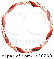 Clipart Of A Round Christmas Wreath Royalty Free Vector Illustration