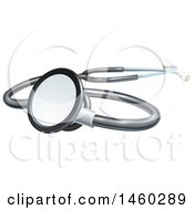 Clipart Of A 3d Medical Stethoscope Royalty Free Vector Illustration by AtStockIllustration