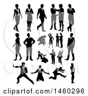 Clipart Of Silhouetted Business People Royalty Free Vector Illustration