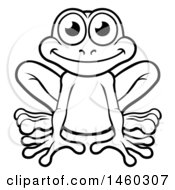Poster, Art Print Of Black And White Happy Frog