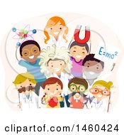 Poster, Art Print Of Group Of Children In Physics Costumes