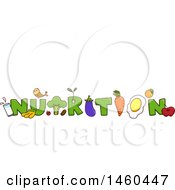 Poster, Art Print Of The Word Nutrition With Food