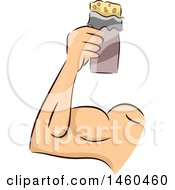 Poster, Art Print Of Strong Mans Arm With A Protein Bar