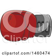 Clipart Of A Red Boxing Glove Royalty Free Vector Illustration by BNP Design Studio