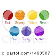 Poster, Art Print Of Red Orange Yellow Green Blue Indigo And Violet Colors In Different Patterns
