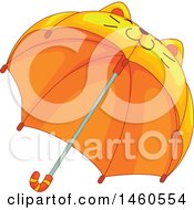 Clipart Of A Cat Umbrella Royalty Free Vector Illustration by BNP Design Studio