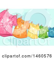 Poster, Art Print Of Clothesline With Colorful Tie Dye Shirts