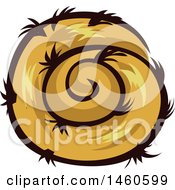 Clipart Of A Round Hay Bale Royalty Free Vector Illustration