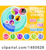 Poster, Art Print Of Shopping Design Labels With Sale Off Free And Discount Texts