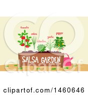 Poster, Art Print Of Salsa Garden Bed With Text And A Watering Can