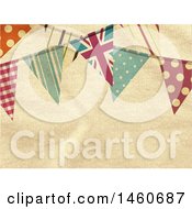 Poster, Art Print Of Ivory Fabric Background With Bunting Banners
