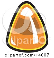 Single Piece Of Candy Corn Clipart Illustration by Andy Nortnik