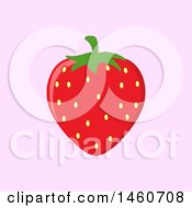 Poster, Art Print Of Strawberry Over Pink