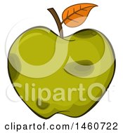 Clipart Of A Green Apple Royalty Free Vector Illustration