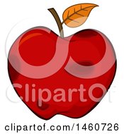 Clipart Of A Red Apple Royalty Free Vector Illustration
