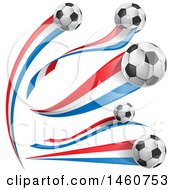 Poster, Art Print Of 3d Soccer Balls And French Flags