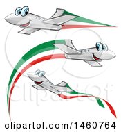 Poster, Art Print Of Happy Airplanes With Italian Flags