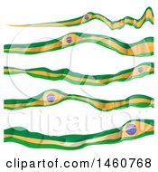 Clipart Of Brazil Flag Banners Royalty Free Vector Illustration by Domenico Condello