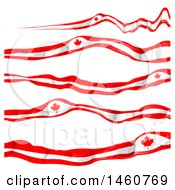 Clipart Of Canadian Flag Banners Royalty Free Vector Illustration