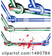 Poster, Art Print Of Israel And Palestine Flags